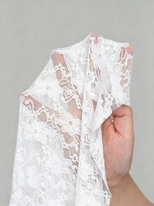 Sweetra 女款蕾絲休閒百搭日常裙 - 白色 - 查看 5