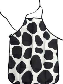 1Pc Leopard Cow Print Sleeveless Apron, Funny Novelty Costume Apron For Party Night Gag Gift, Waterproof Oilproof Kitchen Cooking Cover Up - Multicolor - View 11