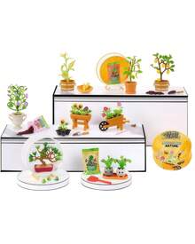 MGA Entertainment 1 قطعة كبسولة غموض طبيعية من MGA's Miniverse Make It Mini، طراز عشوائي، مجموعة حرفية DIY لحديقة مصغرة مع مشهد عربة الزهور، إكسسوارات نباتات صغيرة، ديكور قابل للجمع للعرض على المكتب والرف - متعدد الألوان - مشاهدة 8