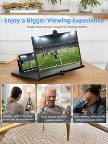 1PC Portable Phone Screen Enlarger Stand Hands Free Foldable Eye Protection Magnifier Enlarge Smartphone Screen For Movies Videos Mini Tablet Experience Compact Travel Home Entertainment Anti Glare Viewing Universal Phone Projector Screen Compatible With IPhone Android Cell Phone - Multicolor - View 2