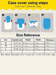 Thick Elastic Luggage Cover, Protective Case Fit 18-32 Inch Suitcases, Travel Accessories - Multicolor - View 4