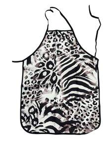 1Pc Leopard Cow Print Sleeveless Apron, Funny Novelty Costume Apron For Party Night Gag Gift, Waterproof Oilproof Kitchen Cooking Cover Up - Multicolor - View 12