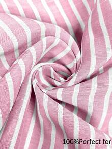 SHEIN LUNE 大码梭织面料 - 休闲度假夏季女式衬衫 - 粉色 - 查看 3
