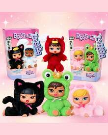 MGA Entertainment 1pc Random Style Fuzzy Plush Figure Keychain, Mini Fashion Doll Bag Charm With Faux Fur Costume, Metal Ring Pendant, Sticker Card, Cute Backpack Decor & Collectible Display Accessory - Multicolor - View 11
