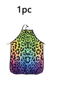 1Pc Leopard Cow Print Sleeveless Apron, Funny Novelty Costume Apron For Party Night Gag Gift, Waterproof Oilproof Kitchen Cooking Cover Up - Multicolor - View 14