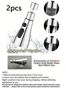 1PC 360° Swivel Anti-Splash Faucet Aerator, 3 Modes Water-Saving Faucet Extender Suitable For Washing Vegetables, Fruits, Dishes, Hair, Pets, Bathroom, Kitchen, Easy Installation, Mother's Day, Father's Day Gift - Silver - View 13
