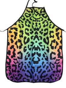 1Pc Leopard Cow Print Sleeveless Apron, Funny Novelty Costume Apron For Party Night Gag Gift, Waterproof Oilproof Kitchen Cooking Cover Up - Multicolor - View 10