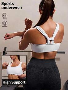 Solea Cove Solea Cove Solid Color Ultra Short Seamless Sports Tank Top - Grey - View 1