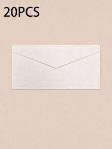 1PC Long Linen Envelope, Wedding Invitation Card Envelope, Western Business Invitation Envelope, Premium Thick Cardstock Envelopes For Gift Cards, Halloween Christmas Greeting Cards - White - View 7