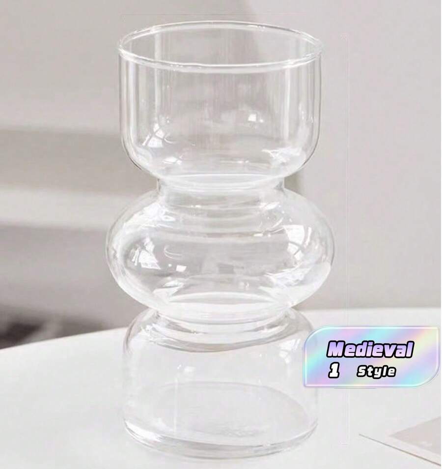 客廳裝飾玻璃花瓶 小花瓶 簡約花藝插花裝飾 - 花瓶 - 查看 1