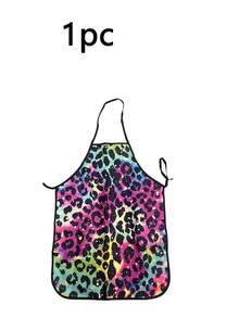 1Pc Leopard Cow Print Sleeveless Apron, Funny Novelty Costume Apron For Party Night Gag Gift, Waterproof Oilproof Kitchen Cooking Cover Up - Multicolor - View 16