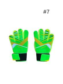 1 Pair Adult Soccer Goalkeeper Gloves With Finger Protection, Anti-Slip Wear Resistant Training Goalie Protective Gear - Green - View 12