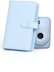 1 pieza Álbum de fotos con 108 bolsillos para película de cámara, papel fotográfico de 3 pulgadas, estuche de almacenamiento de cuero sintético PU, libro de colección de sellos y entradas, para Fujifilm Mini 12, útiles escolares, vuelta al cole - Multicolor - Ver 11