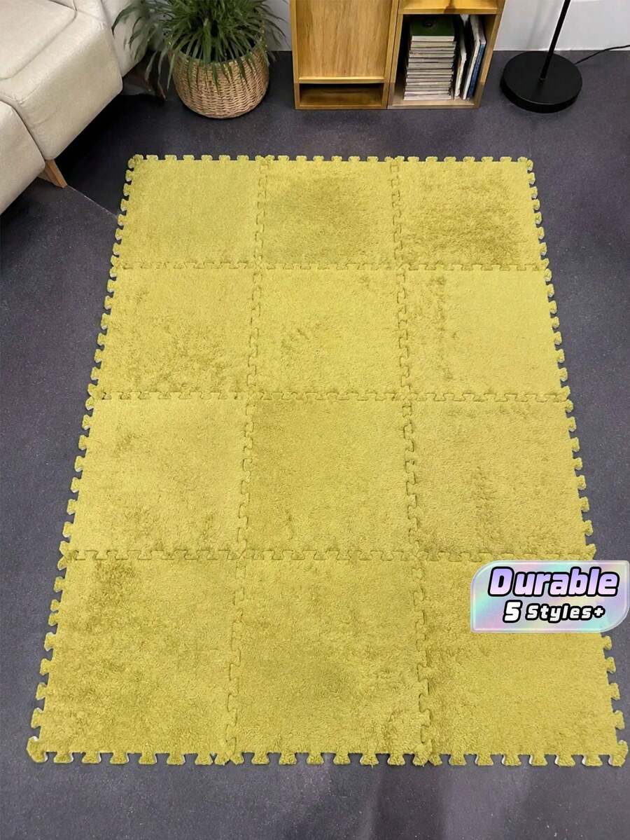 2/6/10/20/50pcs Spliced Floor Mats, Modern Minimalist Interlocking Foam Mats, Non-Slip And Easy-To-Clean Interlocking Carpets, Stain-Resistant Spliced Floor Mats, Suitable For Home Floor Decoration In Living Rooms - multicolor - View 1