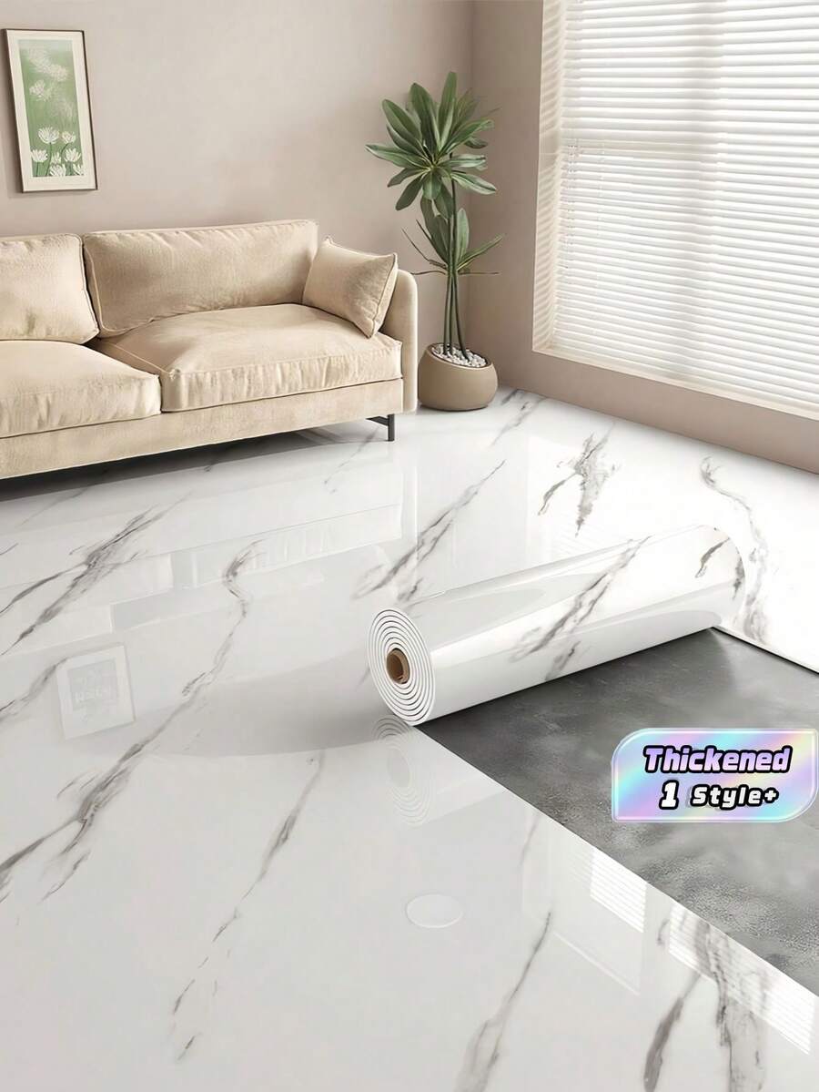 1PC Self Adhesive Marble Dust Proof Kitchen Countertop StoveCabinet Table Protective Film Stone Texture Home Interior Decor Sheet Kitchen Renovation Decor - Multicolor - View 1