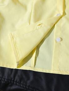 SHEIN Elladie kids 青少年女孩優雅刺繡蕾絲花瓣領公主長袖襯衫 長袖上衣 秋季服飾 教師風格襯衫 幼女適用 - 黃色 - 查看 7
