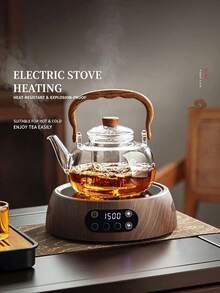 1 Piece 1000ml/35.2oz Heat-Resistant Glass Teapot With Detachable Filter - Thickened Base Suitable For Induction Cookers, Suitable For Flower Tea, Herbal Tea, And Loose Tea | Spring Home Tea Gift Set Suitable For Induction Cookers And Tea Ceremony - Multicolor - View 7