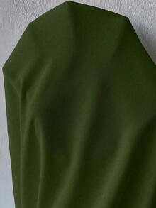 SHEIN LUNE 女款荷葉邊燈籠袖襯衫上衣 - 綠色 - 查看 5