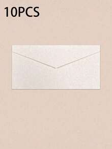1PC Long Linen Envelope, Wedding Invitation Card Envelope, Western Business Invitation Envelope, Premium Thick Cardstock Envelopes For Gift Cards, Halloween Christmas Greeting Cards - White - View 10