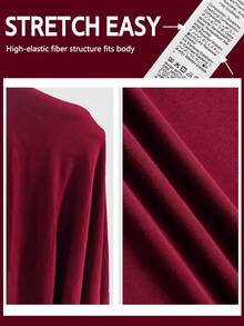 INAWLY Solva Solid Color Ruched Fitted Sexy Spaghetti Strap Jumpsuit, Summer - Burgundy - View 9