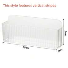 1pc Remote Control Storage Box, Wall-Mounted TV/AC Remote Holder, Acrylic Transparent Wall-Mounted Phone/Cosmetic Organizer - Multicolor - View 15