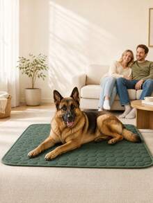 1/2 Packs Washable Reusable Pet Pee Pads, 4-Layer Waterproof Absorbent Training Urine Isolation Mats For Small Medium Large Dogs & Cats, Keep Pets Dry Comfortable - Green - View 5