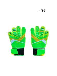 1 Pair Adult Soccer Goalkeeper Gloves With Finger Protection, Anti-Slip Wear Resistant Training Goalie Protective Gear - Green - View 9