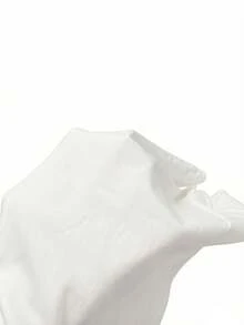 GlowEve CURVE 大尺碼女款純色圓領燈籠袖荷葉邊拼接寬鬆襯衫，白色全花色夏季優雅休閒辦公夜店上衣 - 白色 - 查看 4