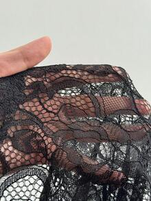 Maweii Set Celana Panjang Wanita Ukuran Plus dengan Kerah Renda Patchwork dan Potongan Lebar, Cocok untuk Perjalanan Sehari-hari dan Acara Kumpul-kumpul. - MultiWarna - View 7
