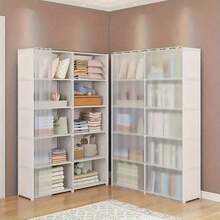 1pc Simple Multi-Layer Assembled Non-Woven Fabric Storage Organizer, Combination Dust-Proof Cabinet, Simple Rental Home Dust-Proof Wardrobe, Minimalist Assembled Storage Cabinet, Hanging Wardrobe, Multi-Layer Storage Rack For Rental Home - View 2