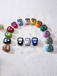 Mini Electronic Finger Counter/Ring Type Manual Counter, Manually Pressed Pedestrian Flow Counter, Color Random Tasbih, Small And Cute, Easy To Use, Simple To Operate, Suitable For Weaving Counting, Prayer Counting, Etc - Multicolor - View 5