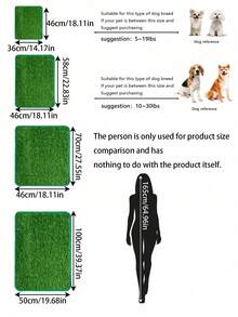 Indoor & Outdoor Dog Pee Pad, Artificial Grass Puppy Training Pad, Pet Grass Toilet, Non-Slip Easy Clean Dog Potty Turf For Small Medium Large Dogs - Green - View 6