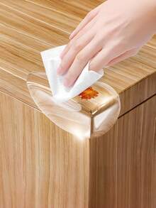4PCS Transparent Waterdrop Silicone Corner Guards, Clear Furniture Edge Bumper Protectors, Anti-Collision Table Corner Covers, Safety Protective Stickers For Cabinet Desk Home Furnishing - multicolor - View 5