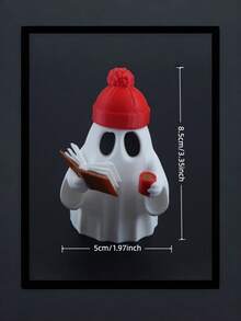 可愛閱讀幽靈收藏公仔，塑膠創意幽靈裝飾品，時尚趣味桌面桌飾，居家客廳與聖誕樹裝飾 - 多色 - 查看 4