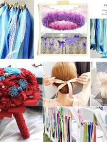 25 Yards/Rolls 1cm Width Satin Ribbon Braided Thin Tape Gift Wrapping Cake Packaging Material Bowknot Ribbon Valentines - Multicolor - View 4