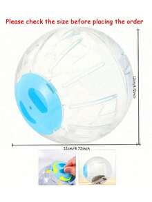 Cute Hamster Exercise Ball, Transparent Rolling Toy For Small Pets, Mice, Rats, Fun Activity, Home, Cage, Indoor, Outdoor, Pet Accessory - Multicolor - View 3
