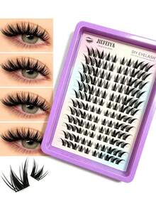 120 C-Shaped Curls 9-13mm In Length, Natural And Realistic, Soft And Thick False Eyelash Clusters, Suitable For Beginners In Daily Makeup To Use At Home Or Outdoors, Suitable For Daily Life, Parties, Music Festivals - C - View 7