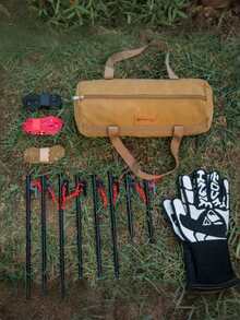 Outdoor Camping Accessory Storage Bag, Tent, Wind Rope, Ground Stakes, Tool Storage Bag, Camping Handheld Ground Stake Bag, Cylindrical Bag. - A - View 6