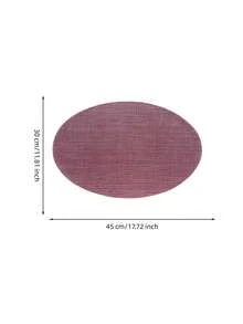 Haus Hana 1pc 45x30cm Oval PVC Woven Placemat, European-Style Faux Linen Textured Dining Table Mat With Thickened Non-Slip Design, Modern Table Setting Decor For Kitchen, Restaurant, Hotel, Dinner Party, Holiday Gathering And Daily Meals - Multicolor - View 12