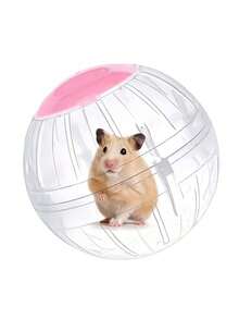 Cute Hamster Exercise Ball, Transparent Rolling Toy For Small Pets, Mice, Rats, Fun Activity, Home, Cage, Indoor, Outdoor, Pet Accessory - Multicolor - View 4