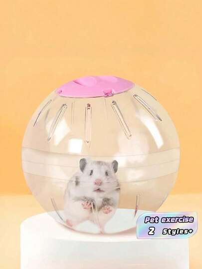 Cute Hamster Exercise Ball, Transparent Rolling Toy For Small Pets, Mice, Rats, Fun Activity, Home, Cage, Indoor, Outdoor, Pet Accessory