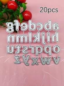 26個字母裝飾壓花切割模具 DIY - 銀色 - 查看 8
