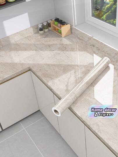 1 pieza Pegatina autoadhesiva para cocina con patrón de mármol, impermeable y resistente al aceite, Pegatinas, Calcomanía de pared, Vinilo …Calcomanía para decoraciones del hogar, Artículos de decoración de primavera para renovar tu hogar, Pegatinas de decoración Rama, Regalos de cumpleaños y graduación