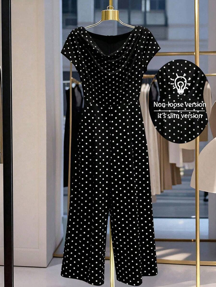 GlowEve CURVE White Elegant Commuter Comfortable Plus Size Jumpsuit - Black and White - View 1