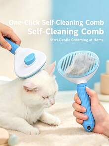 PETSIN Pet Grooming 7-Piece Set, Pet Nail Clippers And Grinder, Flea Comb, Suitable For Cats, Dogs, Rabbits, Pet Grooming SPet Cleaning Accessories, Pet Supplies - Blue seven-piece set - View 5