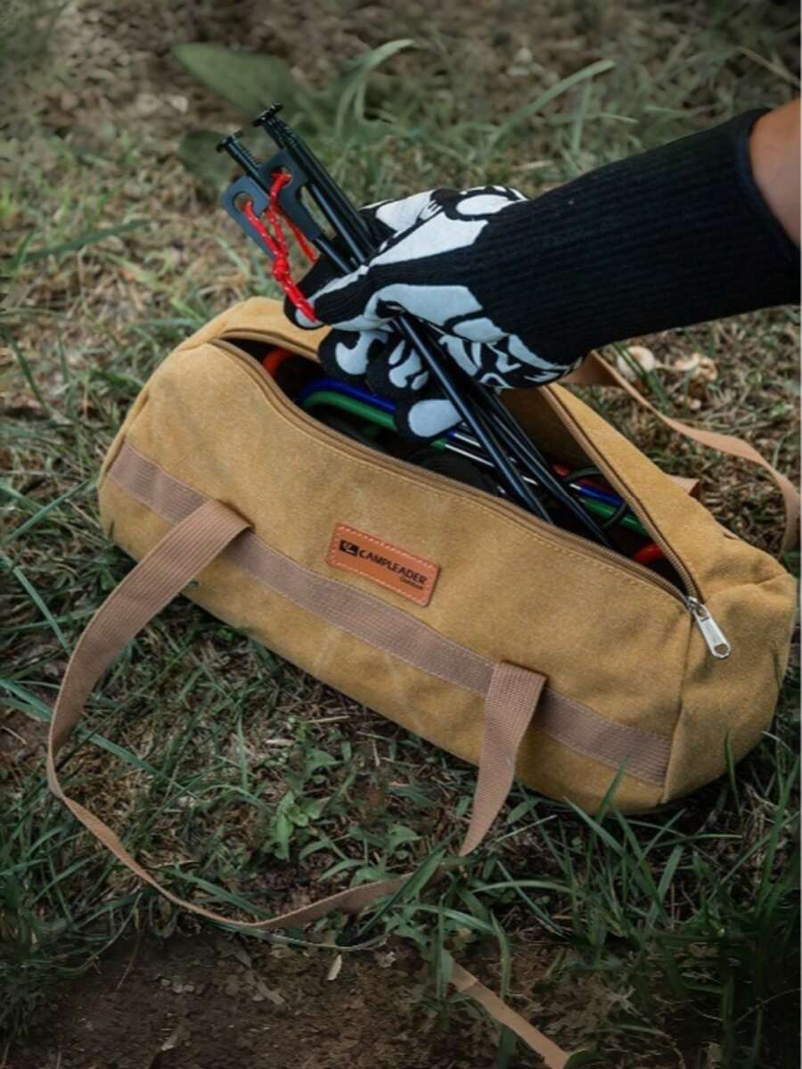 Outdoor Camping Accessory Storage Bag, Tent, Wind Rope, Ground Stakes, Tool Storage Bag, Camping Handheld Ground Stake Bag, Cylindrical Bag. - A - View 1