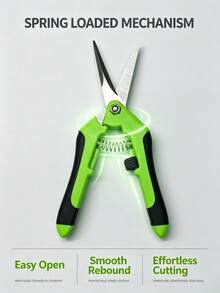 1pc Carbon Steel Garden Scissors, Garden Tools Modern Non Slip Garden Pruning Shear For Garden - Green - View 5