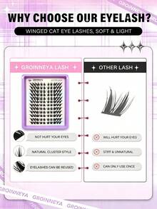 120 C-Shaped Curls 9-13mm In Length, Natural And Realistic, Soft And Thick False Eyelash Clusters, Suitable For Beginners In Daily Makeup To Use At Home Or Outdoors, Suitable For Daily Life, Parties, Music Festivals - C - View 5