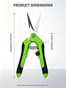 1pc Carbon Steel Garden Scissors, Garden Tools Modern Non Slip Garden Pruning Shear For Garden - Green - View 3
