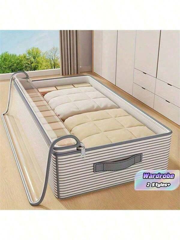 Large Under-Bed Storage Bag, Suitable For Travel And More Scenarios - Multi-Layered Pattern Design, Two Size Options, Portable And Stylish Women'S Clothing Storage Bag, Diverse Colors And Elegant Styles, Ideal Choice For Home Organization